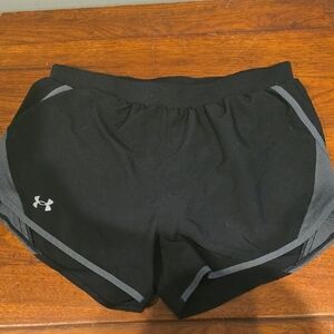 Under Armour Women's Black and Gray Athletic Shorts